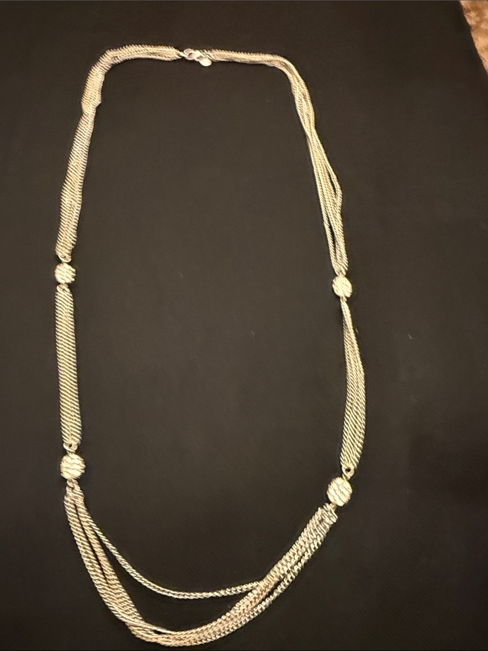 Elegant Silver and Gold-Tone Multi-Strand Women’s Necklace by Loft